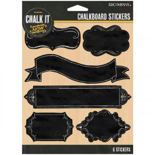 6 Count Chalk it Now Chalkboard Stickers 6 Count Chalk it Now Chalkboard Stickers