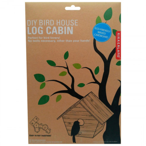 Kikkerland DIY Bird House Log Cabin Kikkerland DIY Bird House Log Cabin