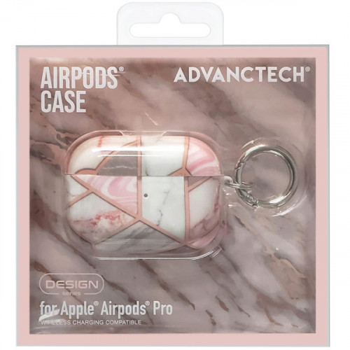ADVANCTECH Hard Shell Airpod Pro Case with Circle Clip in Pink Stone ADVANCTECH Hard Shell Airpod Pro Case with Circle Clip in Pink Stone