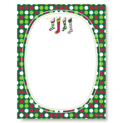 Holiday Stockings 25 Count Stationery Paper Holiday Stockings 25 Count Stationery Paper
