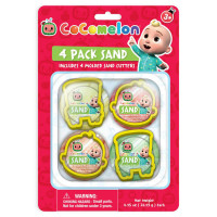 Cocomelon 4 Pack Play Sand with 4 Molded Sand Cutters
