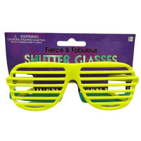 Shutter Plastic Party Sunglasses in Yellow