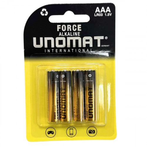 Unomat 4 Pack AAA Alkaline Batteries Unomat 4 Pack AAA Alkaline Batteries