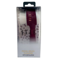 Elle Dual Sided Facial Brush Cleanser with Exfoliator in Raspberry