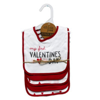 5 Pack My First Valentine Bibs