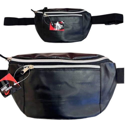 Faux Leather Black Waist Bag Faux Leather Black Waist Bag