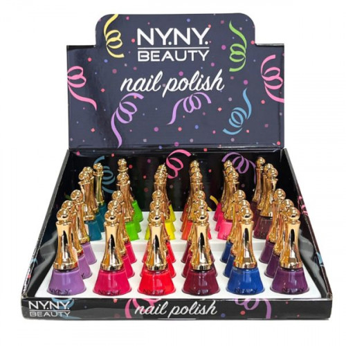 NY. NY. Beauty Bright Shades Nail Polish in Countertop Display