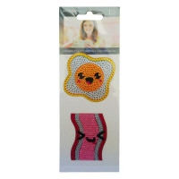 Bacon & Eggs Rhinestone Stickers