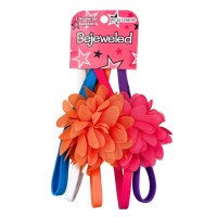 Bejeweled 5 Piece Hairband with Flowers in Assorted Colors