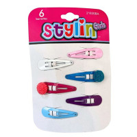 Stylin' Girls 6 Piece Barrettes in Assorted Colors