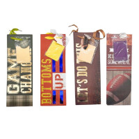 Paper Craft Game Time Wine Bottle Bags with Tissue in Assorted Designs