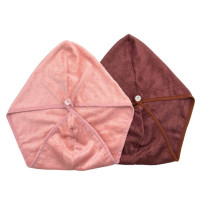 OliviaLayne 2 Pack Coffee & Pink Turban Set