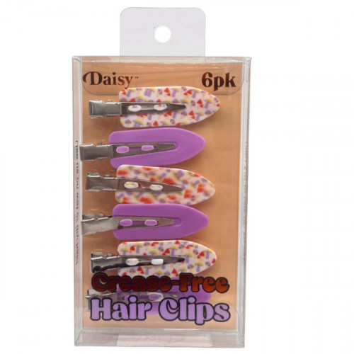 6 Pack Happy Mushroom Crease-Free Hair Clips 6 Pack Happy Mushroom Crease-Free Hair Clips