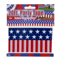20 Foot USA Patriotic Party Tape