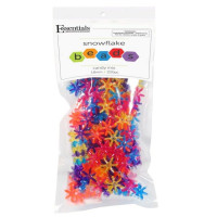 200 Count 18mm Snowflake Bead Mix