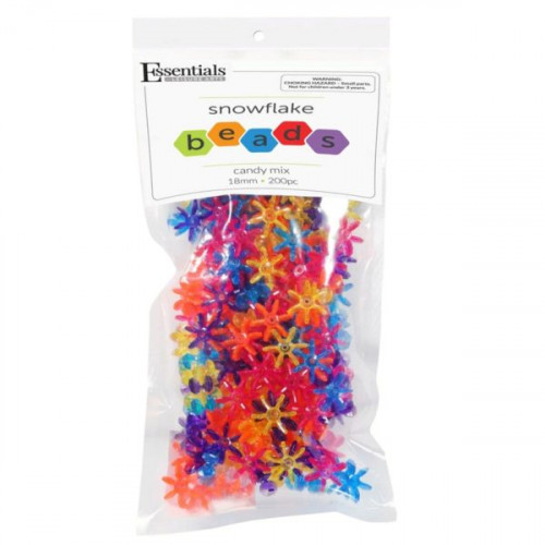200 Count 18mm Snowflake Bead Mix 200 Count 18mm Snowflake Bead Mix