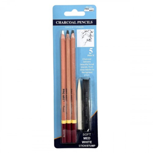 Pro Art 4 Piece Charcoal Pencil Set Pro Art 4 Piece Charcoal Pencil Set