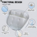 Hi Peach Layne Comfort Cloud Bath Pillow in White Hi Peach Layne Comfort Cloud Bath Pillow in White