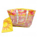 Jumbo Insulated Beach Tote with Cosmetics Bag in Pink and Orange Tie-Dye