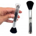 2-in-1 Blush Brush with Built-In Mini Makeup Tools in Assorted Metallic Colors