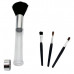 2-in-1 Blush Brush with Built-In Mini Makeup Tools in Assorted Metallic Colors