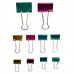 Charles Leonard 10 Pack Metallic Binder Clips in Assorted Colors and Sizes