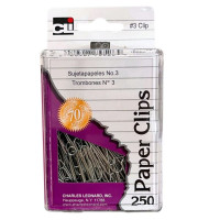 Charles Leonard 250 Count Size 3 Paper Clips