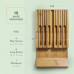 Ruboxa 12 Slot Bamboo Knife Drawer Organizer Ruboxa 12 Slot Bamboo Knife Drawer Organizer