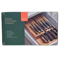 Ruboxa 12 Slot Bamboo Knife Drawer Organizer