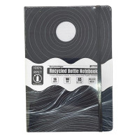 Better Office Products Black Recycled Plastic Bottle Journal