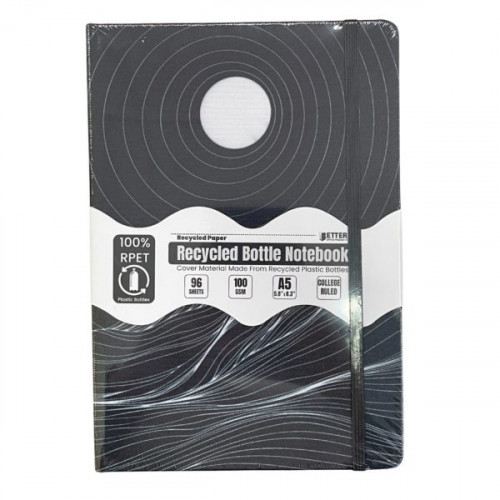 Better Office Products Black Recycled Plastic Bottle Journal Better Office Products Black Recycled Plastic Bottle Journal