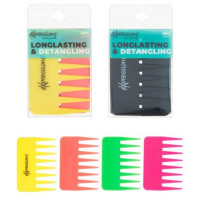 Expressions 4 Piece Wide Tooth Detangling Comb Set in Assorted Colors