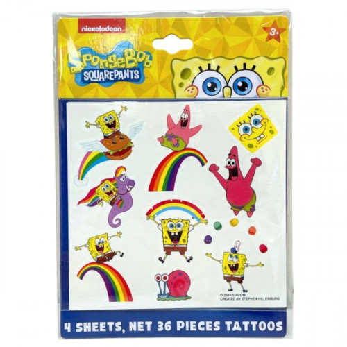 Her Accessories Nickelodeon Spongebob Squarepants 36 Piece Temporary Tattoos Her Accessories Nickelodeon Spongebob Squarepants 36 Piece Temporary Tattoos