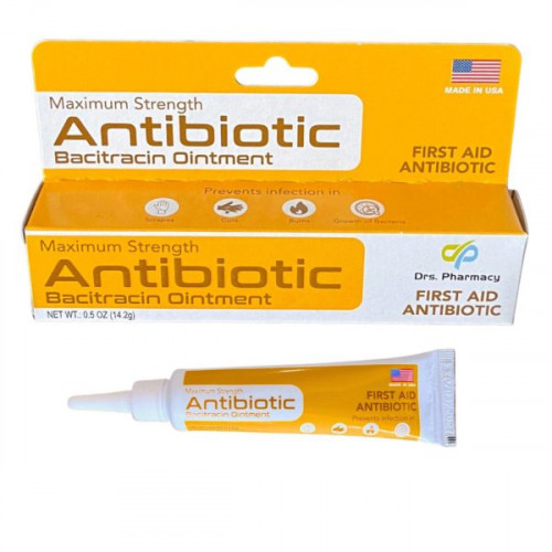 Drs. Pharmacy 0.5oz Maximum Strength Antibiotic Bacitracin Ointment Drs. Pharmacy 0.5oz Maximum Strength Antibiotic Bacitracin Ointment