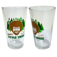 Bob Ross 16oz Happy Little Trees Pint Glass