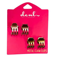 DCNL 4 Count Satin Metallic Mini Claw Clips