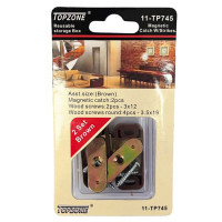 Topzone 2 Set Brown Magnetic Catch with Strikes