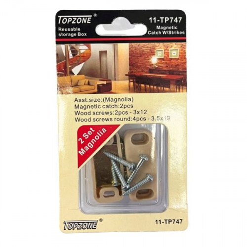 Topzone 2 Set Magnolia Magnetic Catch with Strikes