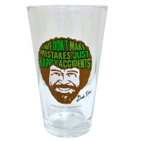 Bob Ross Happy Accidents Pint Glass