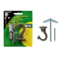 Jumbo Antique Brass Swag Hook Set