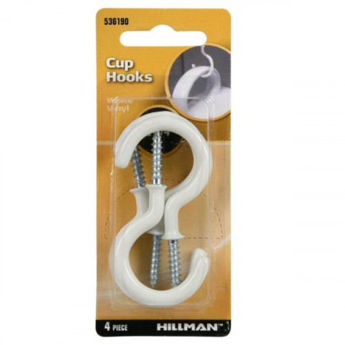 Hillman 4 Piece  2-1/4'' Metal Cup Hooks