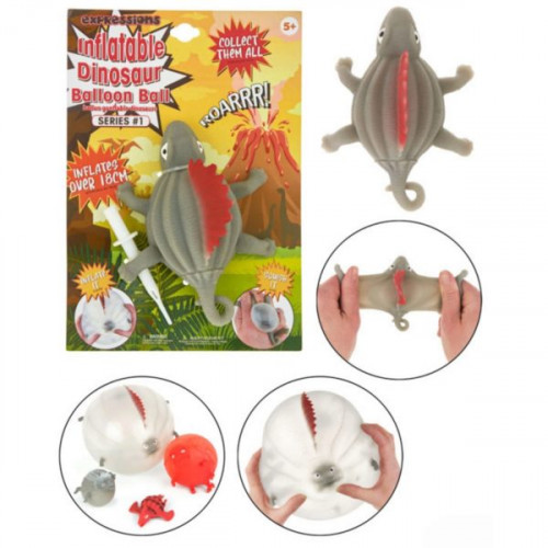 Expressions Inflatable Gray & Red Dinosaur Balloon Ball Expressions Inflatable Gray & Red Dinosaur Balloon Ball