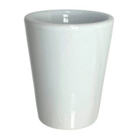 1.5oz White Ceramic Shot Cup