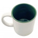 11oz White C-Handle Ceramic Mug with Green Interior 11oz White C-Handle Ceramic Mug with Green Interior