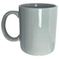 11oz Gray C-Handle Ceramic Mug