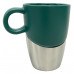 12oz Matte Green Ceramic Mug with Stainless Steel 12oz Matte Green Ceramic Mug with Stainless Steel