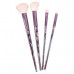 4 Piece Glitter Makeup Brush Set in Reuseable Pouch 4 Piece Glitter Makeup Brush Set in Reuseable Pouch