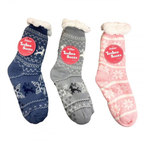 1 Pack Fuzzy Sock with Circular Grips in Assorted Animal Print Designs 1 Pack Fuzzy Sock with Circular Grips in Assorted Animal Print Designs