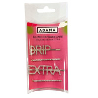 Adama 4 Pack Bling Expressions Silver Barrettes