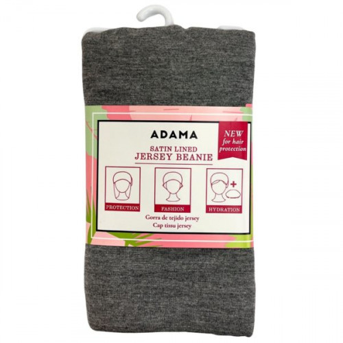 Adama Satin Lined Grey Jersey Beanie Adama Satin Lined Grey Jersey Beanie